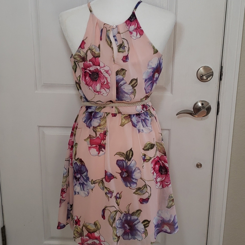 IZ Byer Flower print dress sz S - Picture 5 of 12